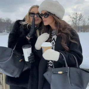 ZARA CUFFED FAUX FUR BEANIE